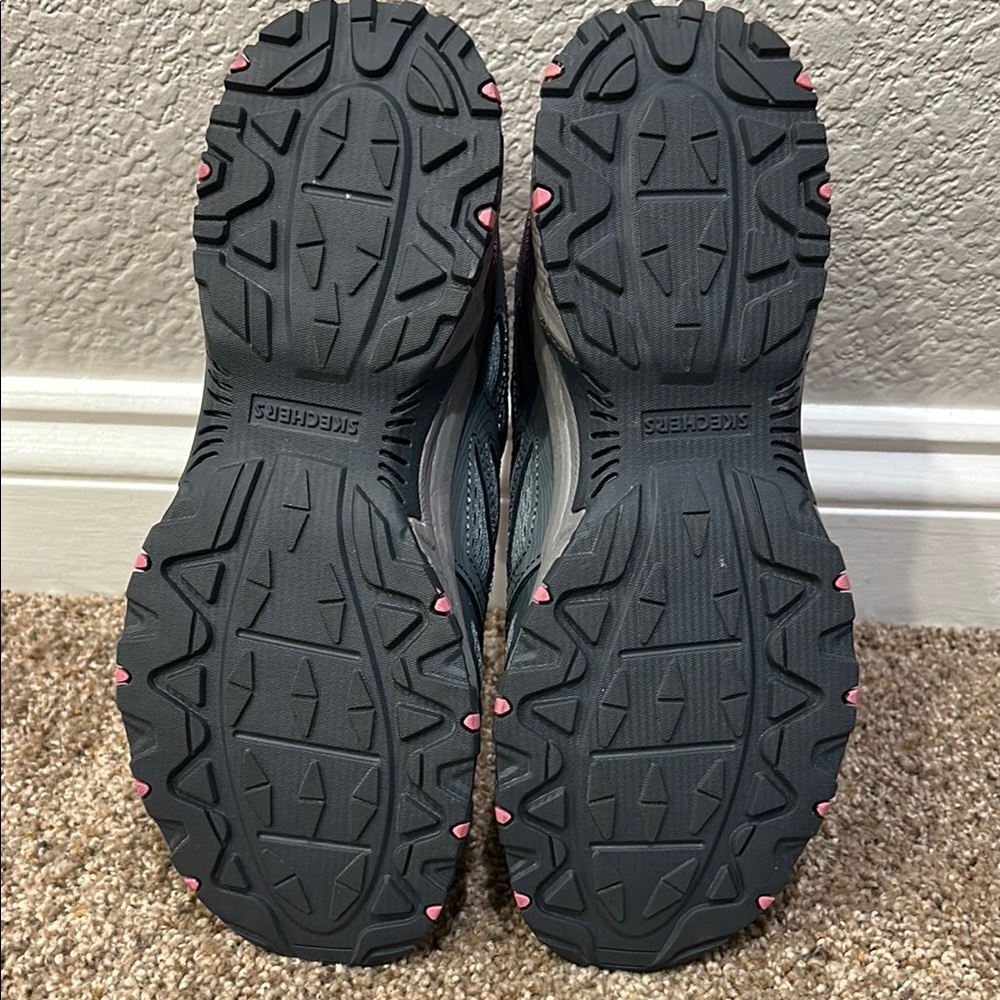 Skechers Gray and Pink Athletic Shoes with Breathable Mesh - Picture 7 of 10